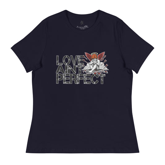 CKco Women's Relaxed "Love Aint Perfect" T-Shirt
