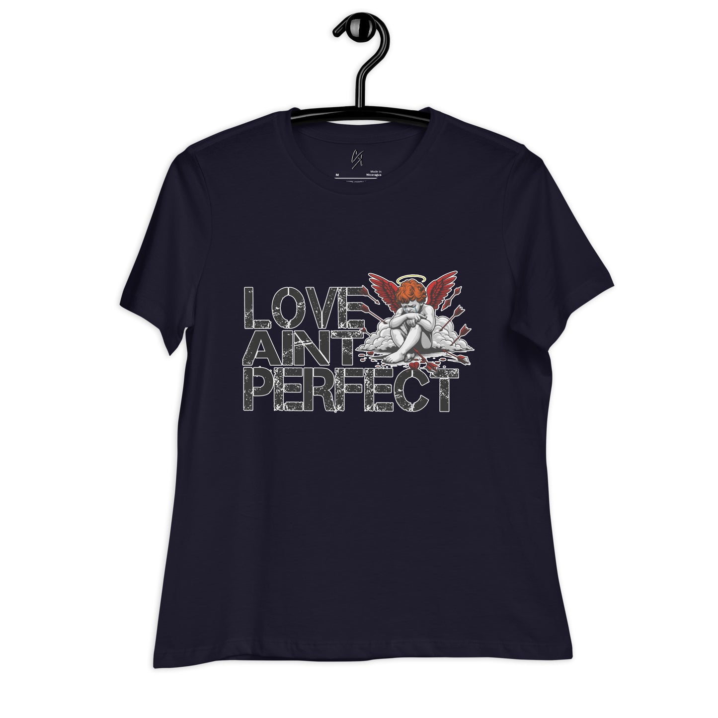 CKco Women's Relaxed "Love Aint Perfect" T-Shirt