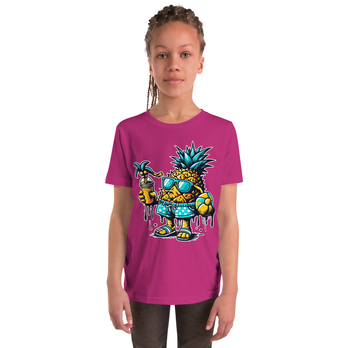 Concrete Kulture Co "Pineapple Just Chillin" Youth Short Sleeve T-Shirt